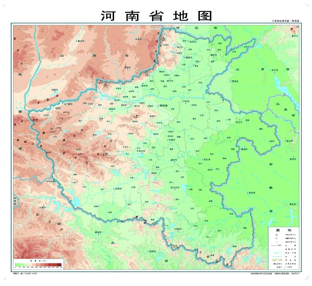 河南地势图高清版大图图片